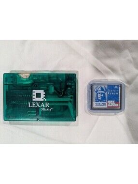 Lexar Media USB Multi Card Reader Green Transparent- Viking 256MB CF Card TESTED